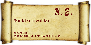 Merkle Evetke névjegykártya